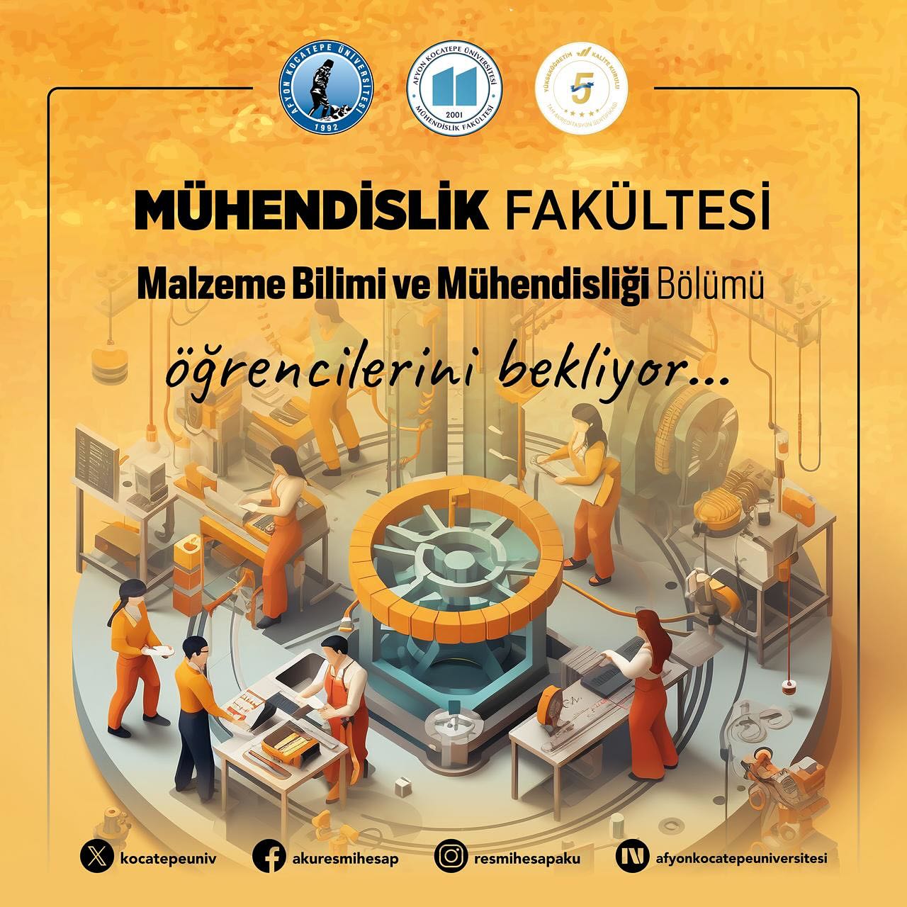 Afyon Kocatepe Üniversitesi'nde Malzeme Mühendisliği Rüzgarı: Geleceğin Mühendisleri Aranıyor!