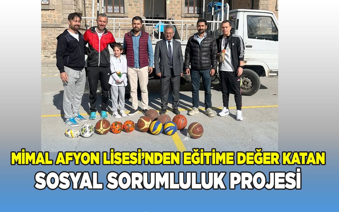 MİMAL Afyon Lisesi Köy Okullarına Spor Malzemesi Yardımı Yaptı