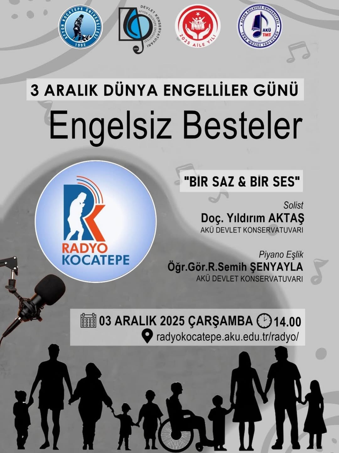 Afyon Kocatepe Üniversitesi'nde Bugün: Engelsiz Besteler Bir Saz & Bir Ses