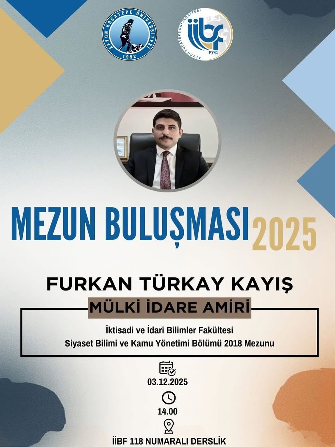 Afyon Kocatepe Üniversitesi İİBF Mezun Buluşması Düzenliyor