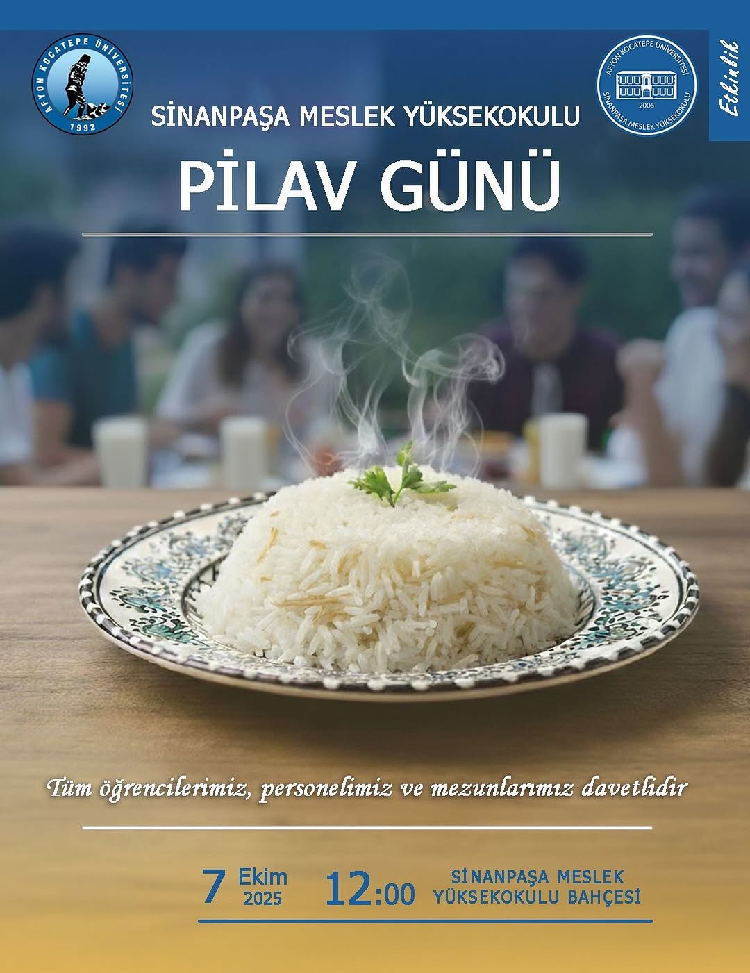 Afyon Kocatepe Üniversitesi'nde Bugün: Pilav Günü Etkinliği