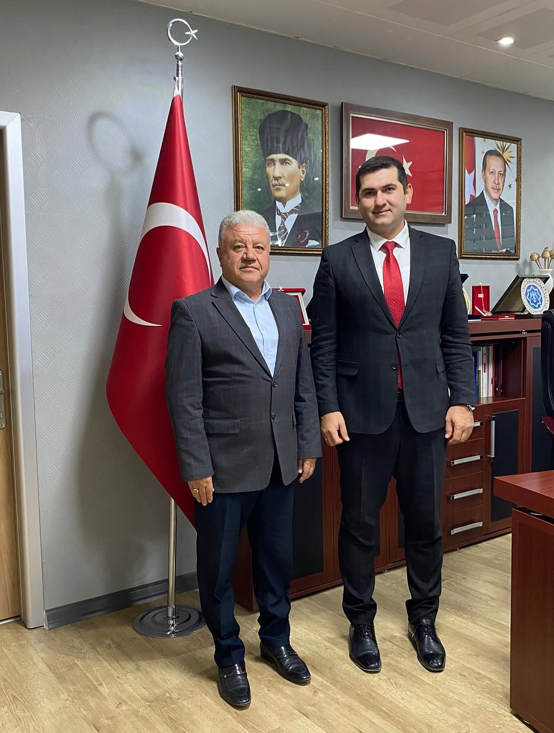 Tatarlı Belediye Başkanı Musa KAYER, Sosyal Güvenlik İl Müdürümüz Süleyman Çelikbaş’a Ziyarette Bulundu