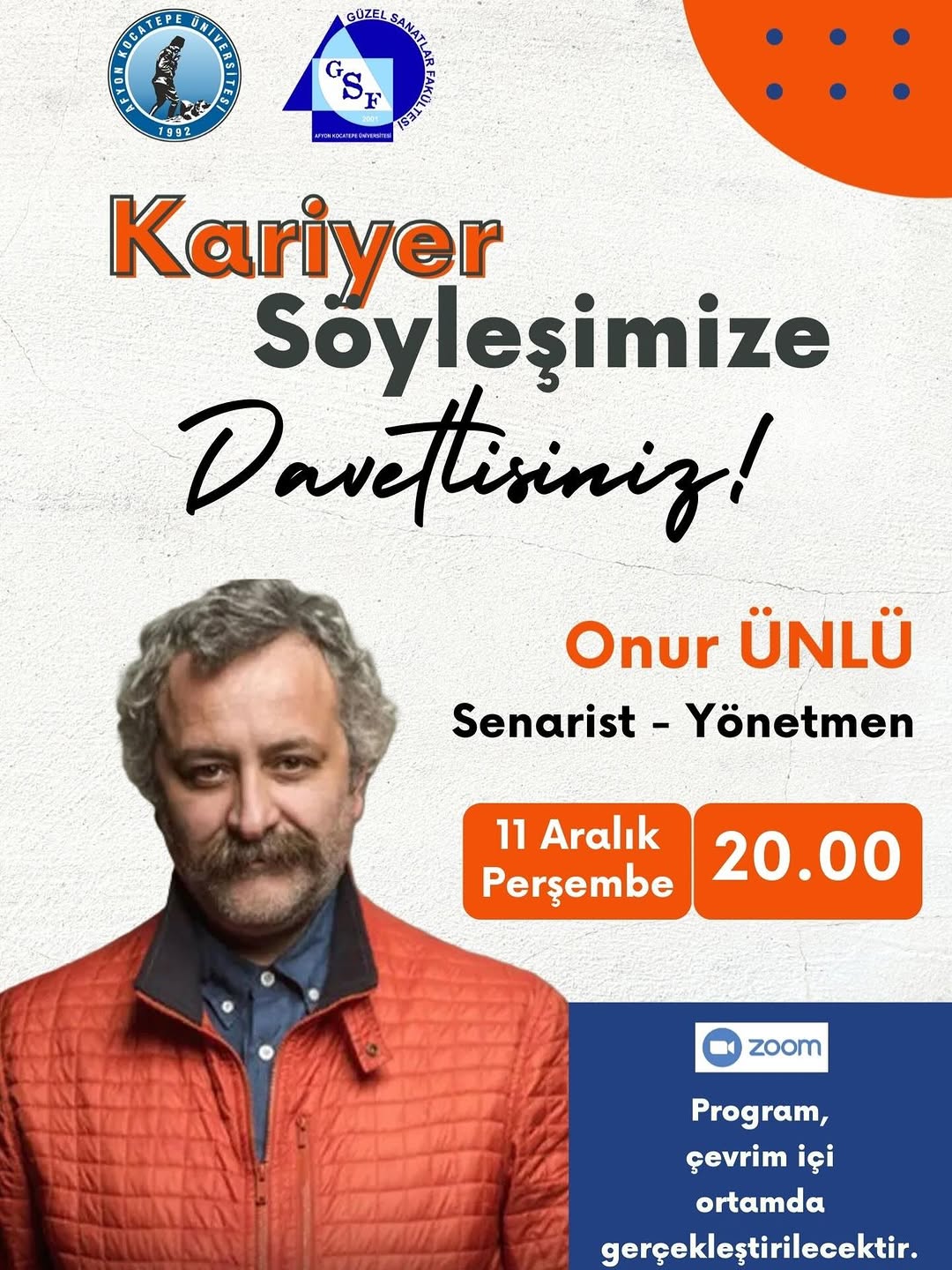 Afyon Kocatepe Üniversitesi'nde Bugün: Sinema ve Televizyon Bölümü Kariyer Söyleşisi