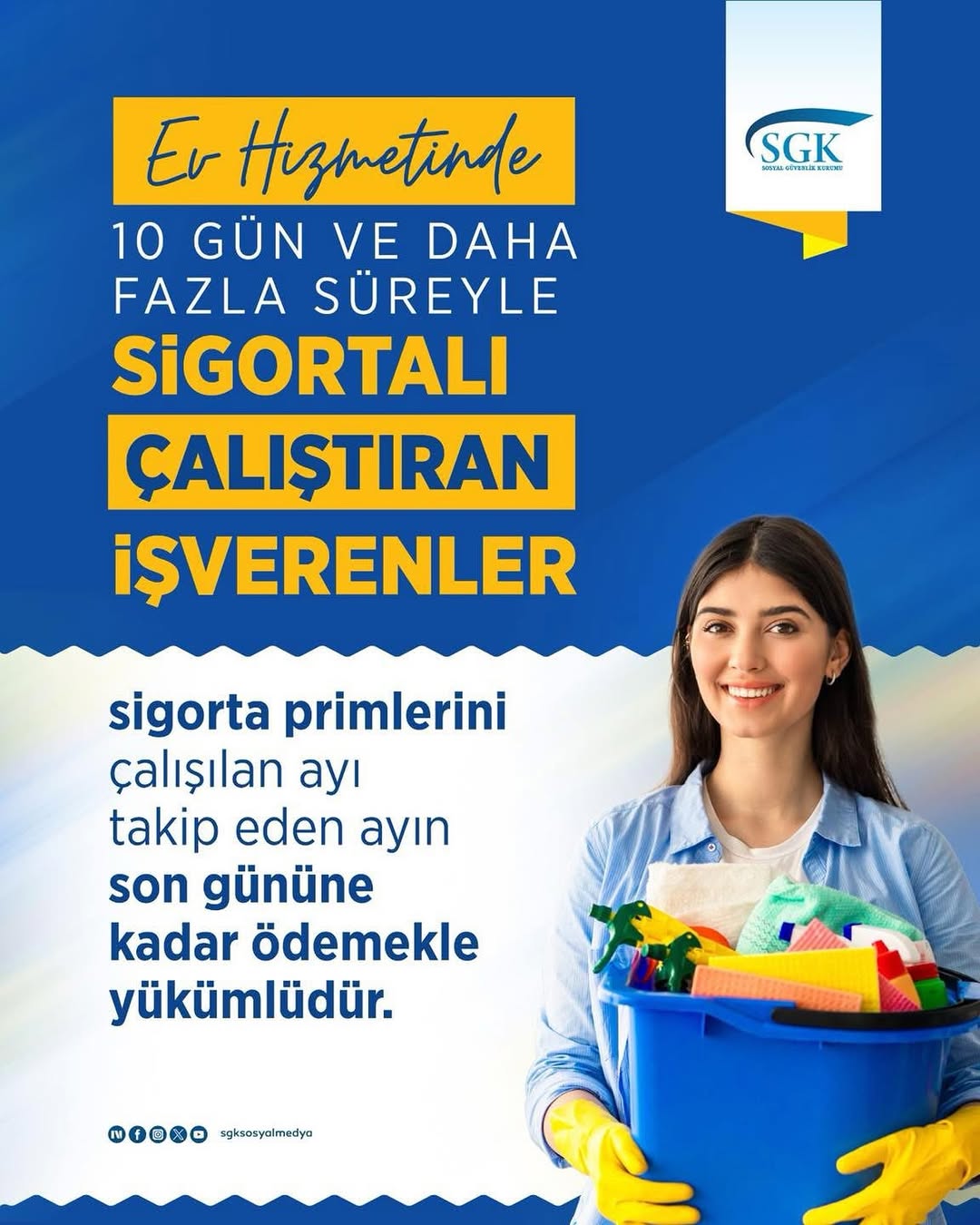 Ev Hizmetinde 10 Gün ve Üzeri Çalışanların Sigorta Primleri