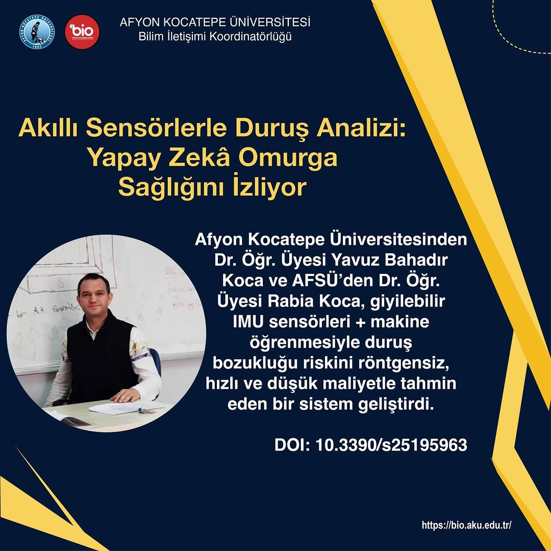 Akıllı Sensörlerle Duruş Analizi: Yapay Zekâ Omurga Sağlığını İzliyor!