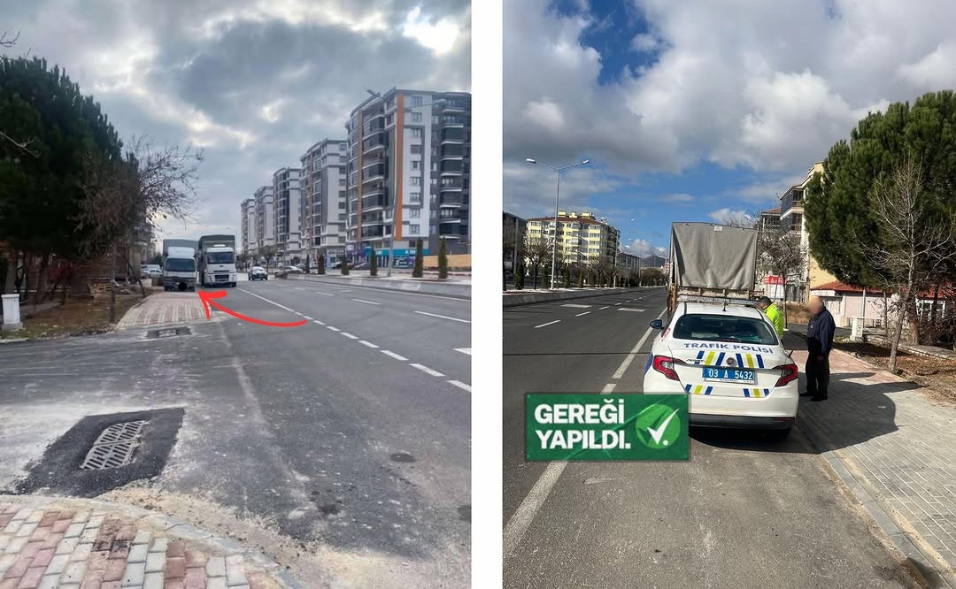 Afyonkarahisar Emniyet Müdürlüğü'nden Yapılan Trafik Denetiminde Usulsüz Parka Ceza Kesildi