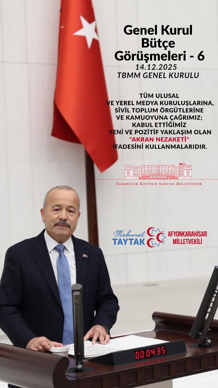 Afyonkarahisar Milletvekili'nden Medya Kuruluşlarına ve Kamuoyuna Çağrı