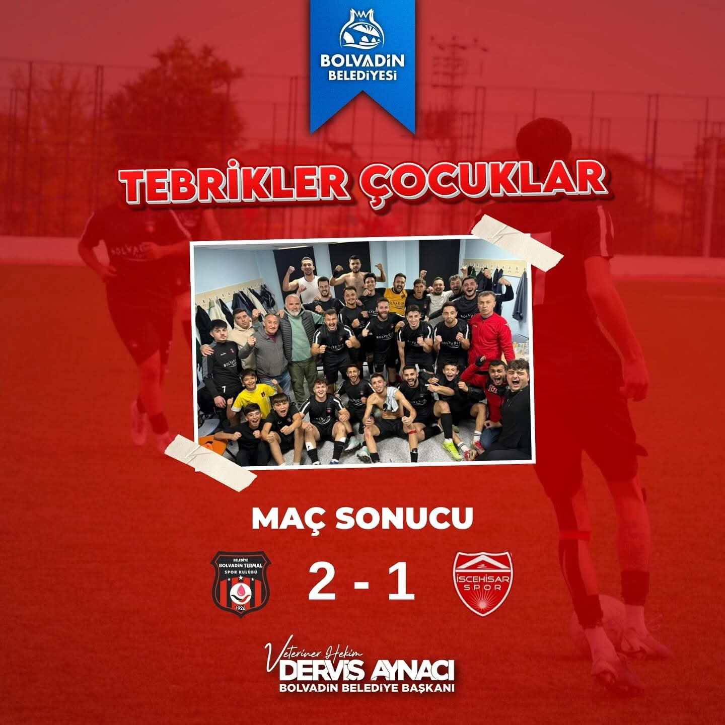 Bolvadin Termal Spor, İscehisar Spor'u 2-1 Mağlup Ederek Önemli Bir Başarıya İmza Attı