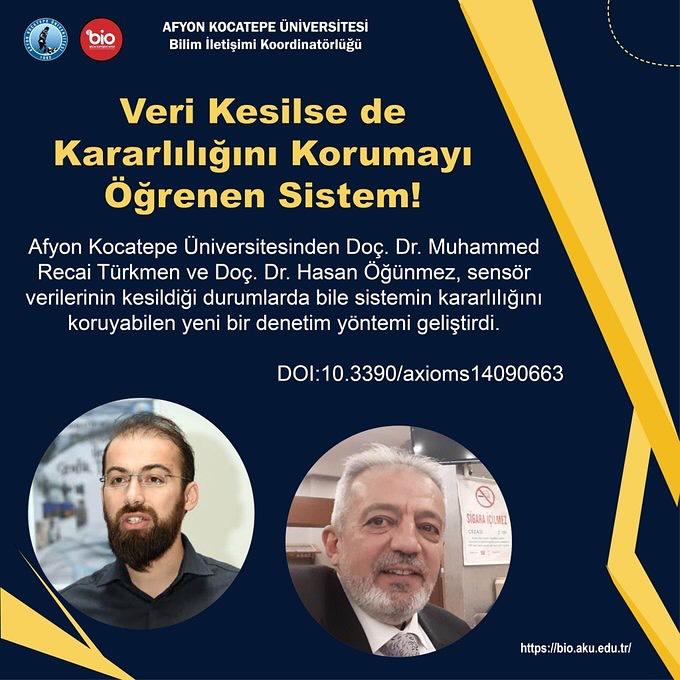 Afyon Kocatepe Üniversitesi'nden Yenilikçi Bir Denetim Yöntemi Geliştirildi