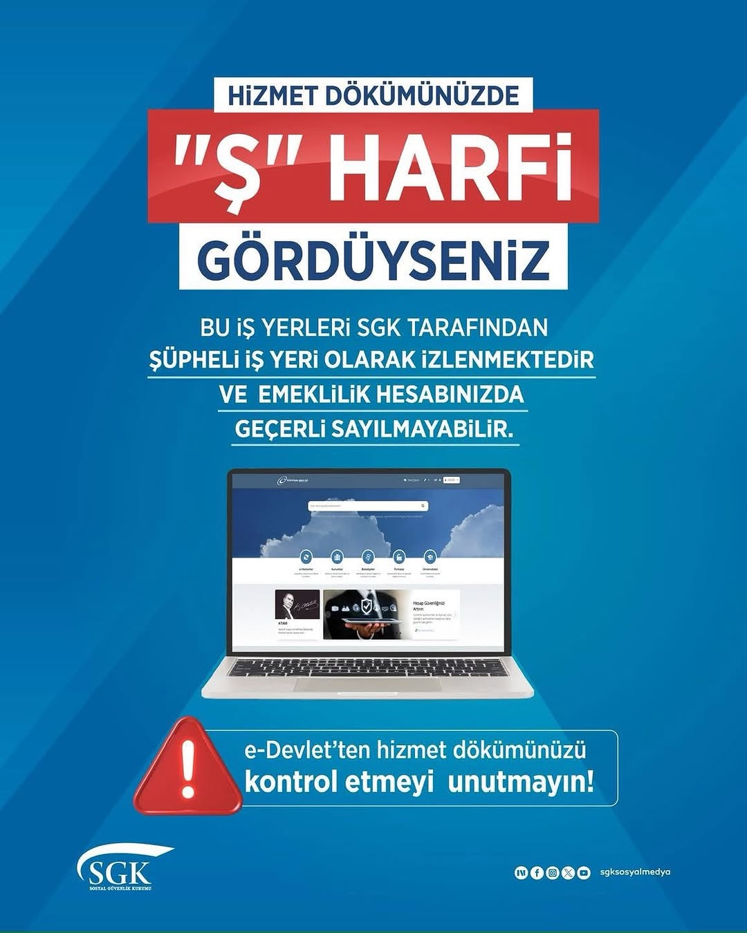 Hizmet Dökümünde Ş Harfi Gördüyseniz DİKKAT!