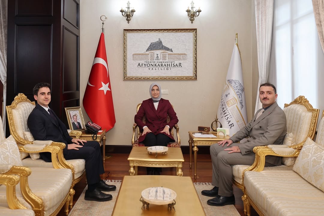 Valimiz Doç. Dr. Kübra Güran Yiğitbaşı, Bolvadin Cumhuriyet Savcıları Ahmet Semih Koca ve Kemal Büyükatak'ı Kabul Etti