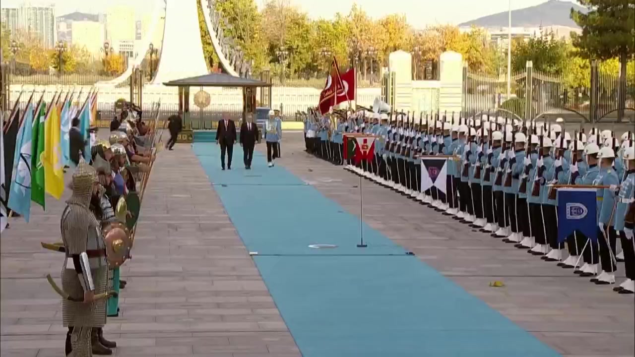 Türkiye Cumhurbaşkanı Recep Tayyip Erdoğan, Birleşik Krallık Başbakanı Keir Starmer'ı Resmî Karşılama Töreni