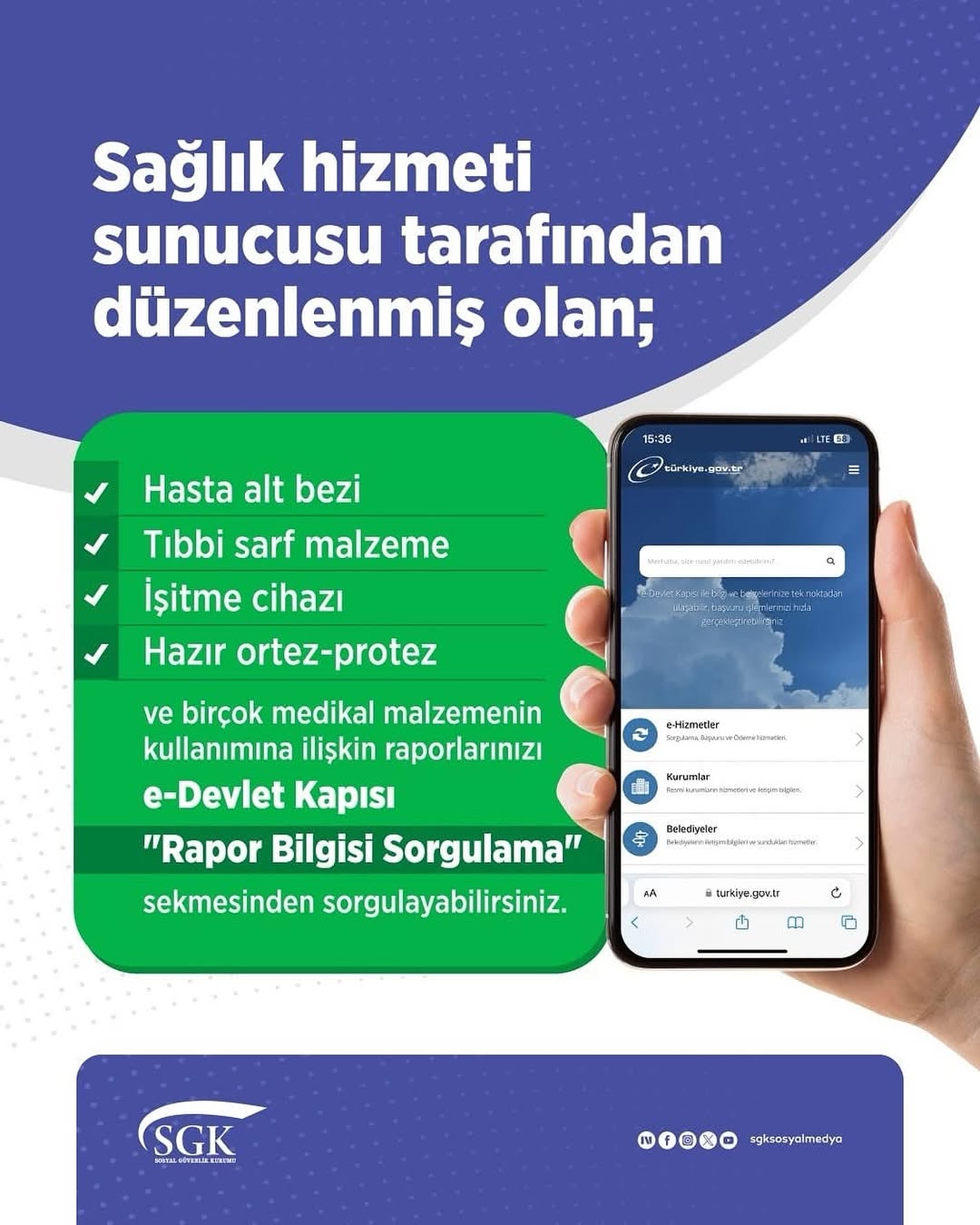 Sağlık Hizmet Sunucuları Tarafından Düzenlenen Medikal Malzeme Kullanımına İlişkin Raporlarınızı Nasıl Görüntüleyebilirsiniz?