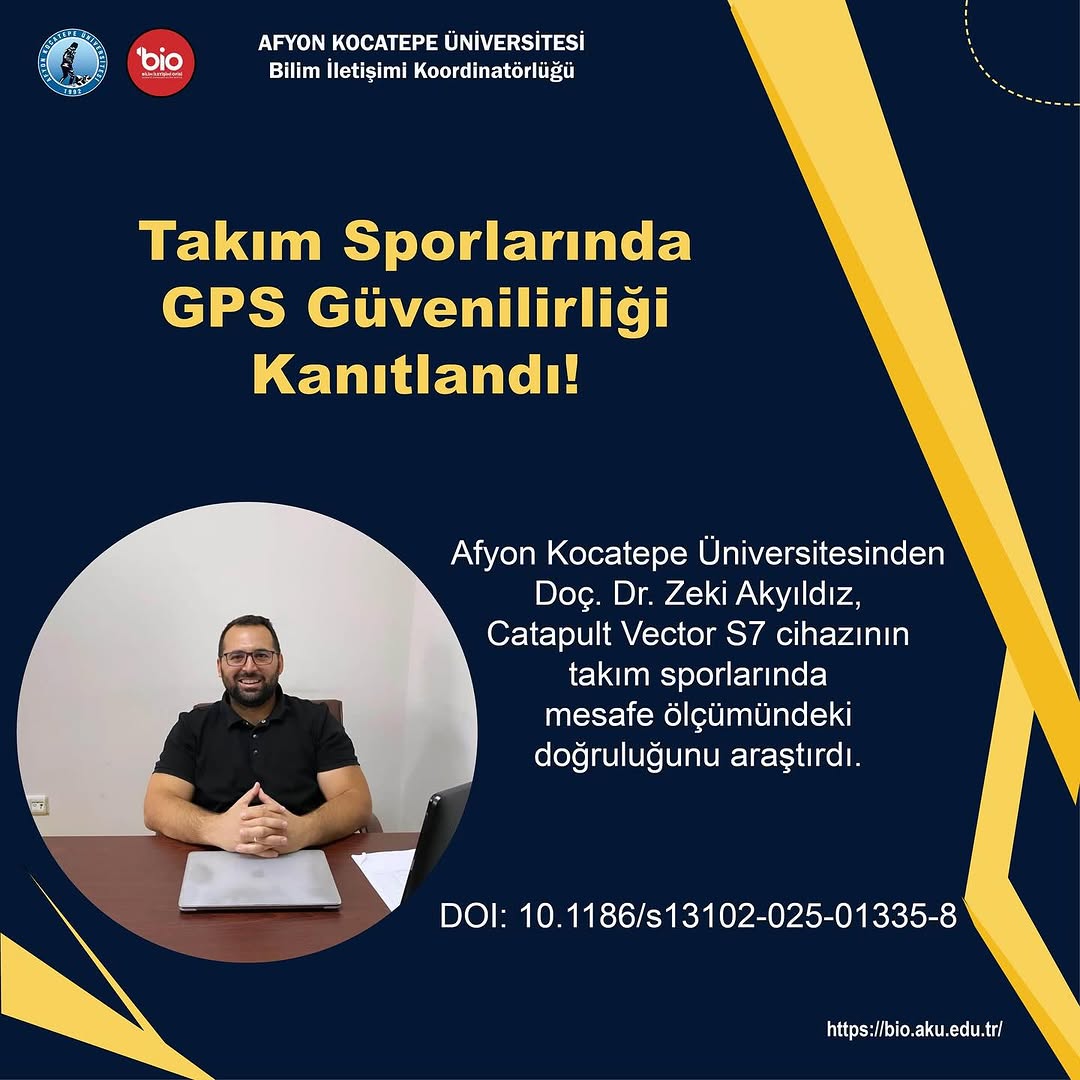 Afyon Kocatepe Üniversitesi'nden Takım Sporlarında GPS Güvenilirliği Araştırması