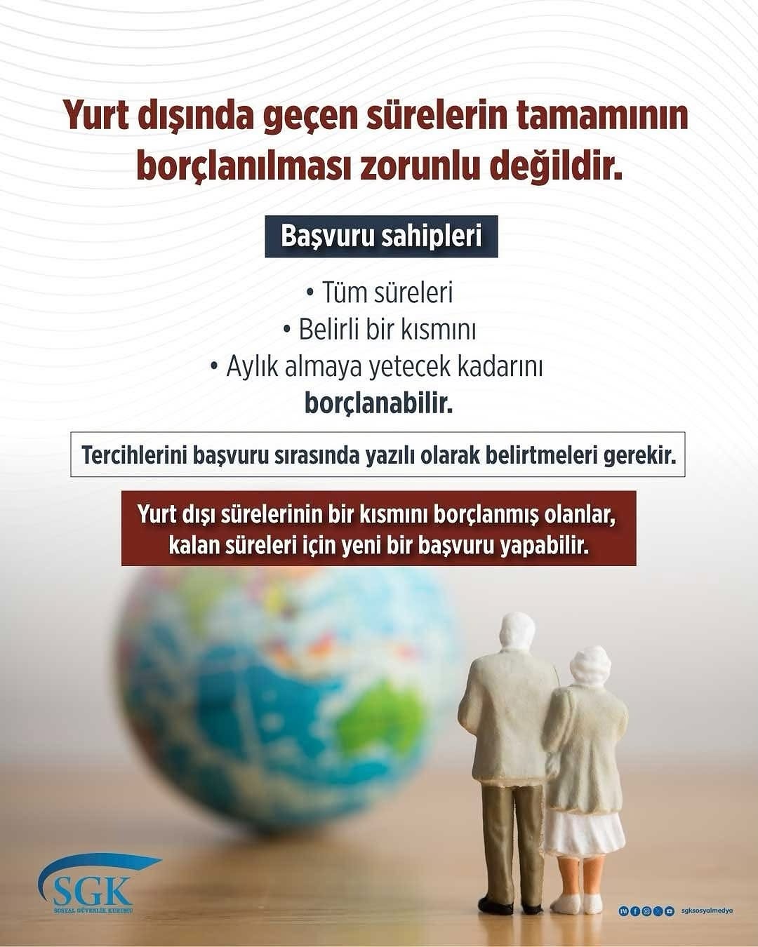 Sigortalıların Yurt Dışında Geçirdikleri Süreleri Borçlanma Zorunluluğu Yok