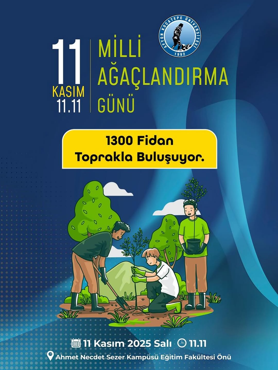 Afyon Kocatepe Üniversitesi'nden Milli Ağaçlandırma Günü Etkinliği Duyurusu