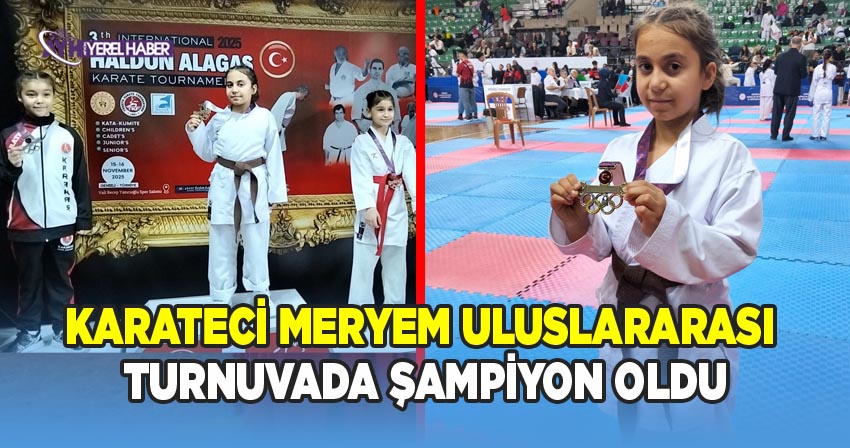 Afyonkarahisarlı Minik Sporcu Meryem Nilsu Hekimoğlu Uluslararası Karate Turnuvası'nda Altın Madalya Kazandı