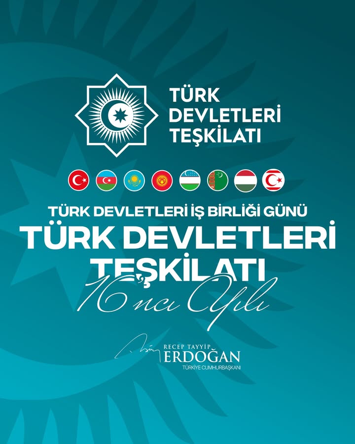 Türk Devletleri Teşkilatının Kuruluşunu Kutlayan Türkiye Cumhurbaşkanı Erdoğan