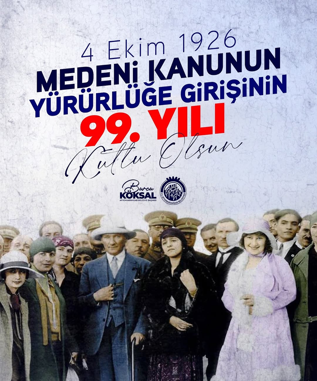 Türk Medeni Kanunu'nun Yürürlüğe Girişinin 99. Yıl Dönümü Kutlu Olsun