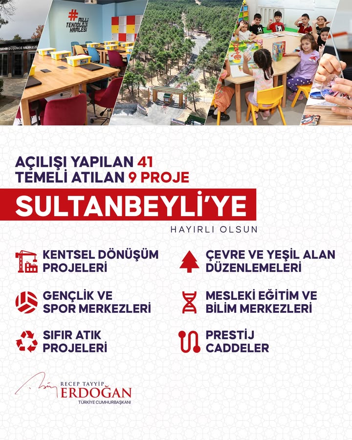 Sultanbeyli'de Toplam Değeri 8 Milyar 425 Milyon Lirayı Bulan Projelerin Açılışı Gerçekleştirildi