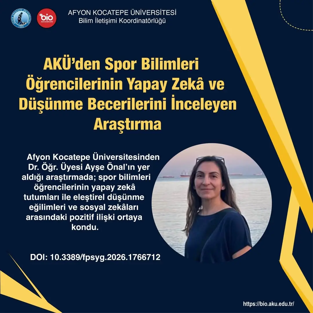 AKÜ’den Spor Bilimleri Öğrencilerinin Yapay Zekâ ve Düşünme Becerilerini İnceleyen Araştırma