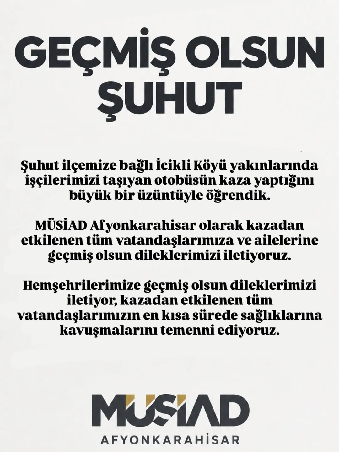 Şuhut İlçesinde İcikli Köyü Yakınlarında İşçileri Taşıyan Otobüs Kaza Yaptı