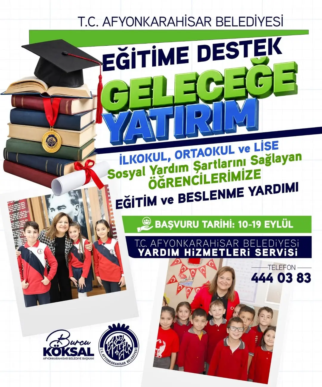 Afyonkarahisar Belediyesi Eğitim ve Beslenme Yardımı Başvurularını Başlatıyor