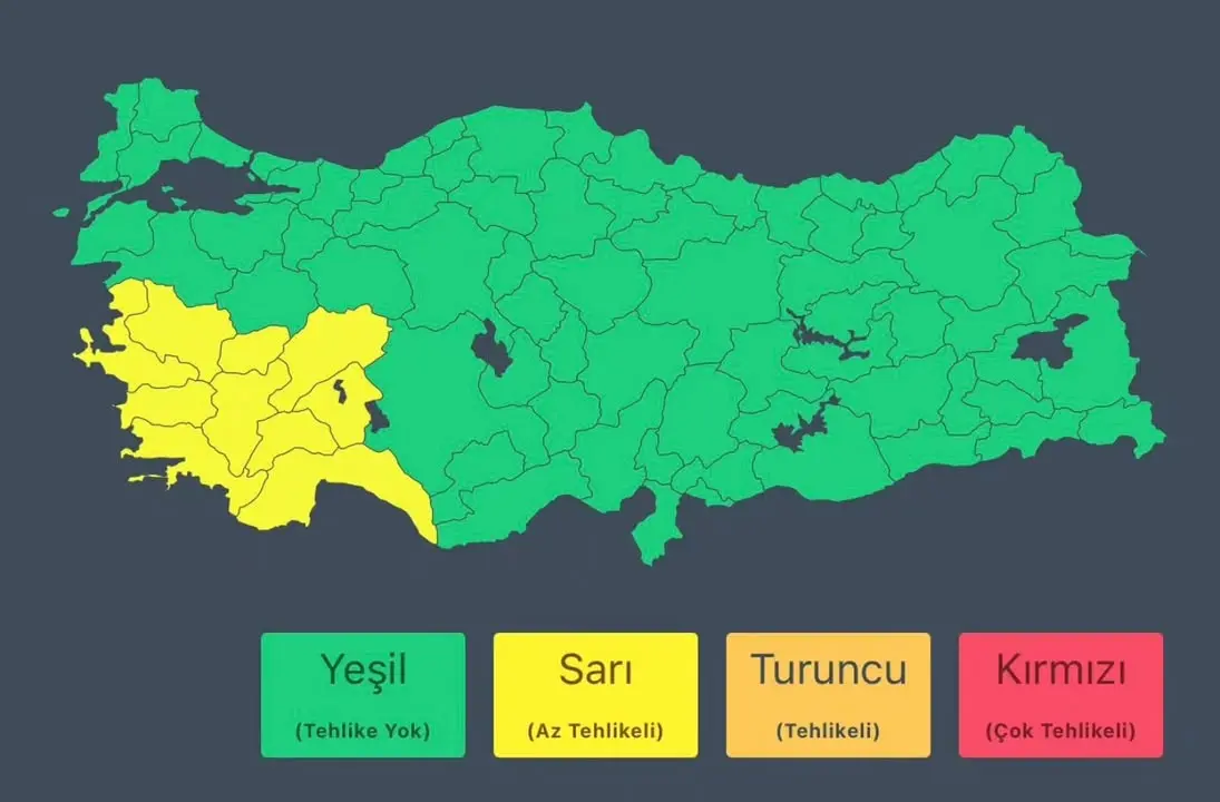 Meteoroloji Genel Müdürlüğü'nden Kuvvetli Yağış Uyarısı