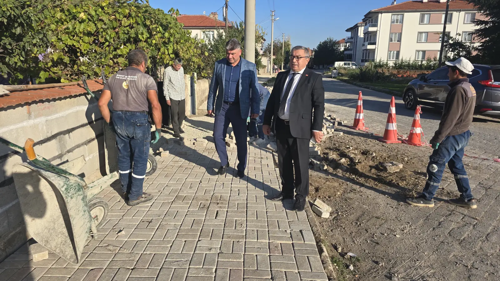 Parke Taşı Çalışmaları İncelendi