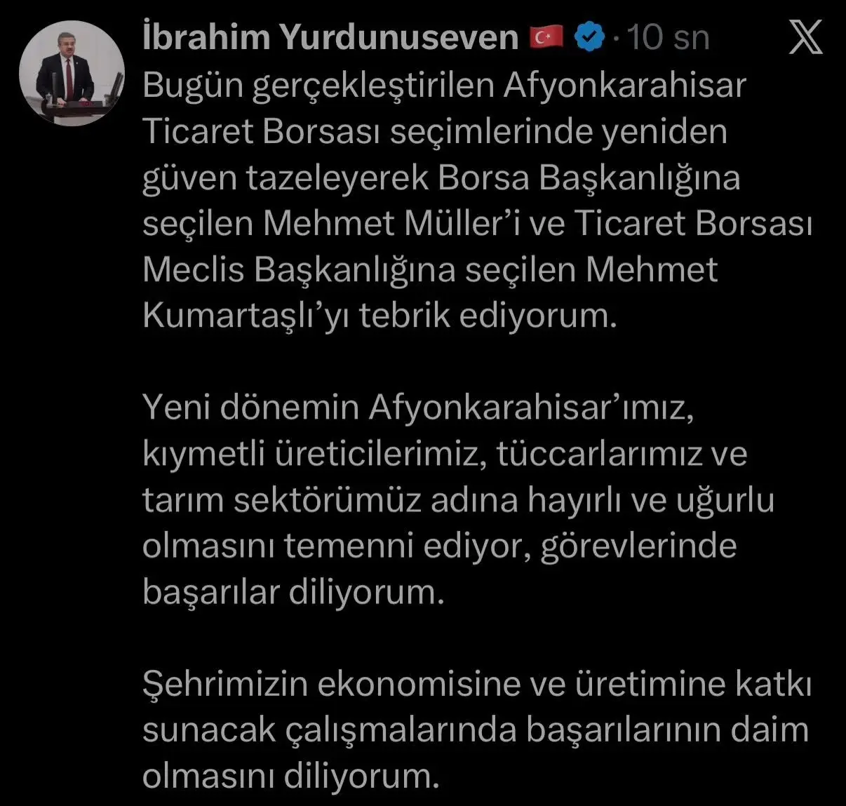 Afyonkarahisar Ticaret Borsası Seçimleri Sonuçlandı