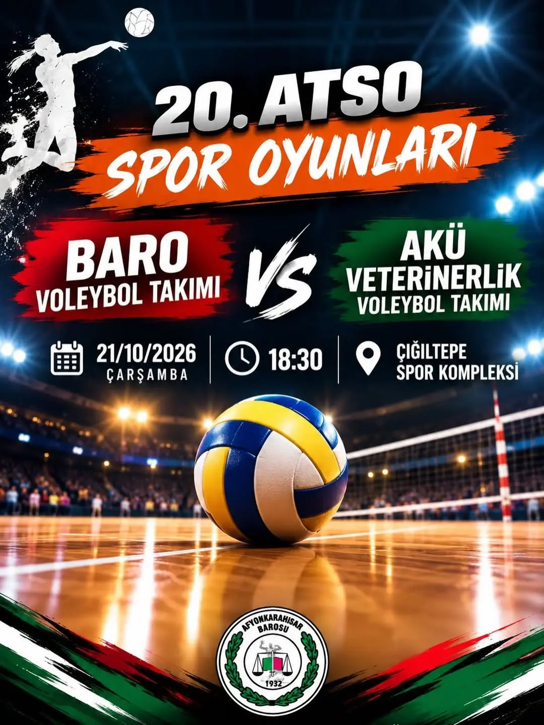 Afyonkarahisar Barosu Voleybol Takımı Yarı Final Maçında!
