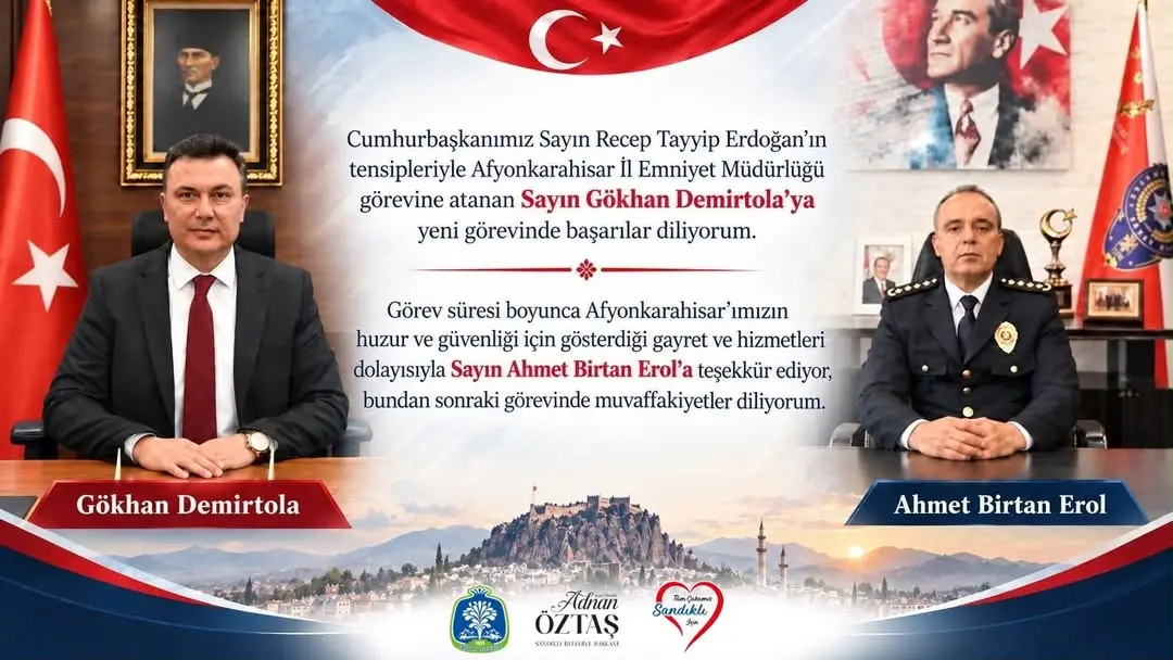 Cumhurbaşkanı Erdoğan'ın Desteğiyle Afyonkarahisar İl Emniyet Müdürlüğüne Yeni Atama