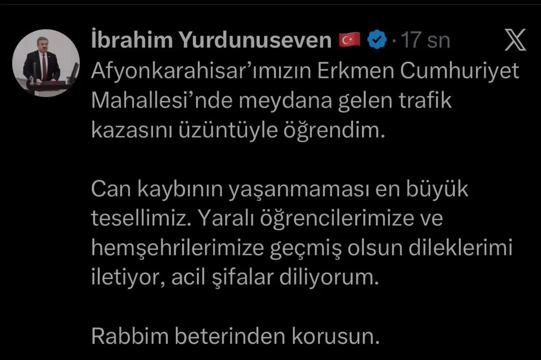 Afyonkarahisar Erkmen Cumhuriyet Mahallesi'nde Trafik Kazası