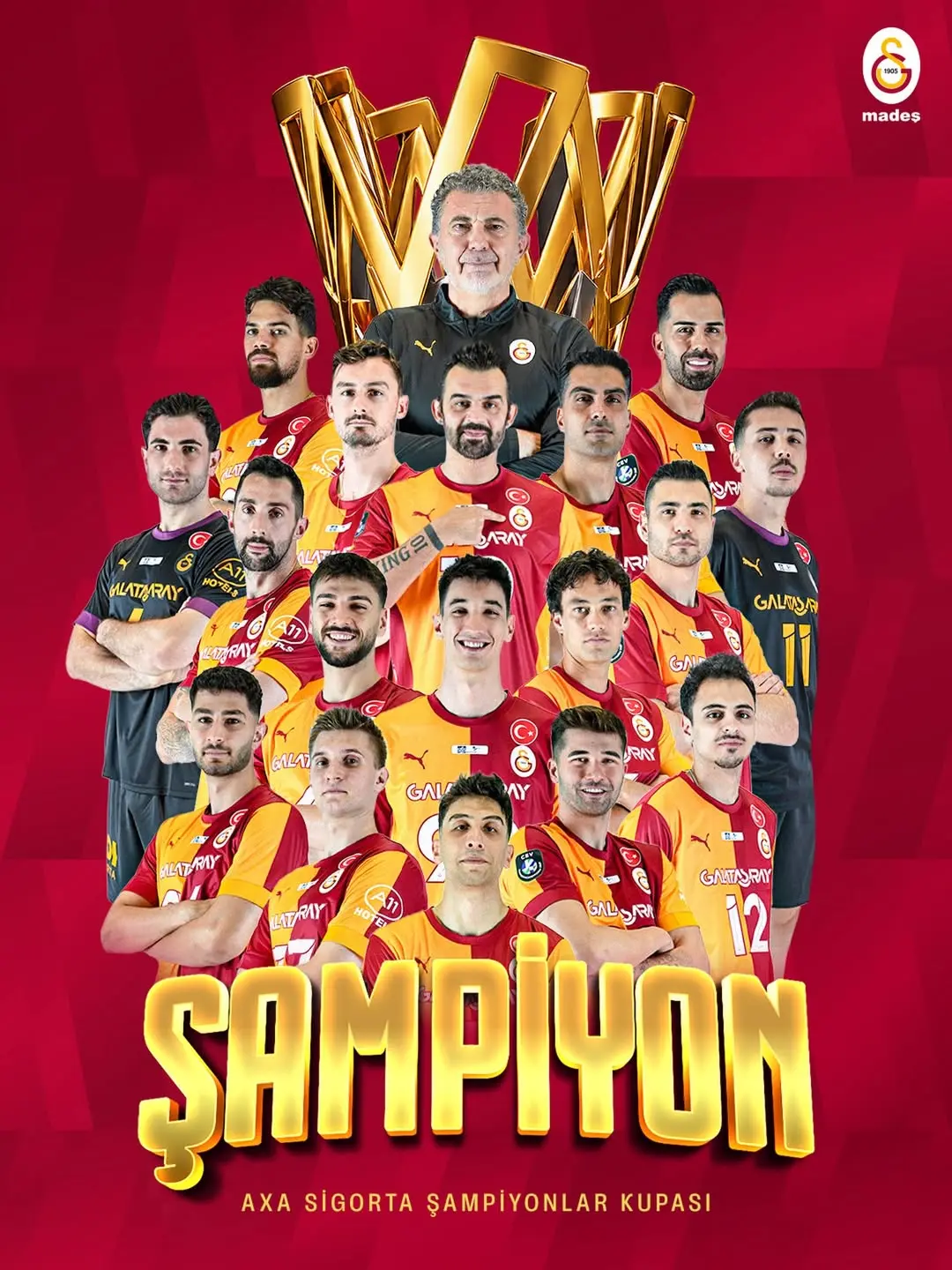 Galatasaray Madeş Mobilya AXA Sigorta Şampiyonlar Kupası Şampiyonu Oldu