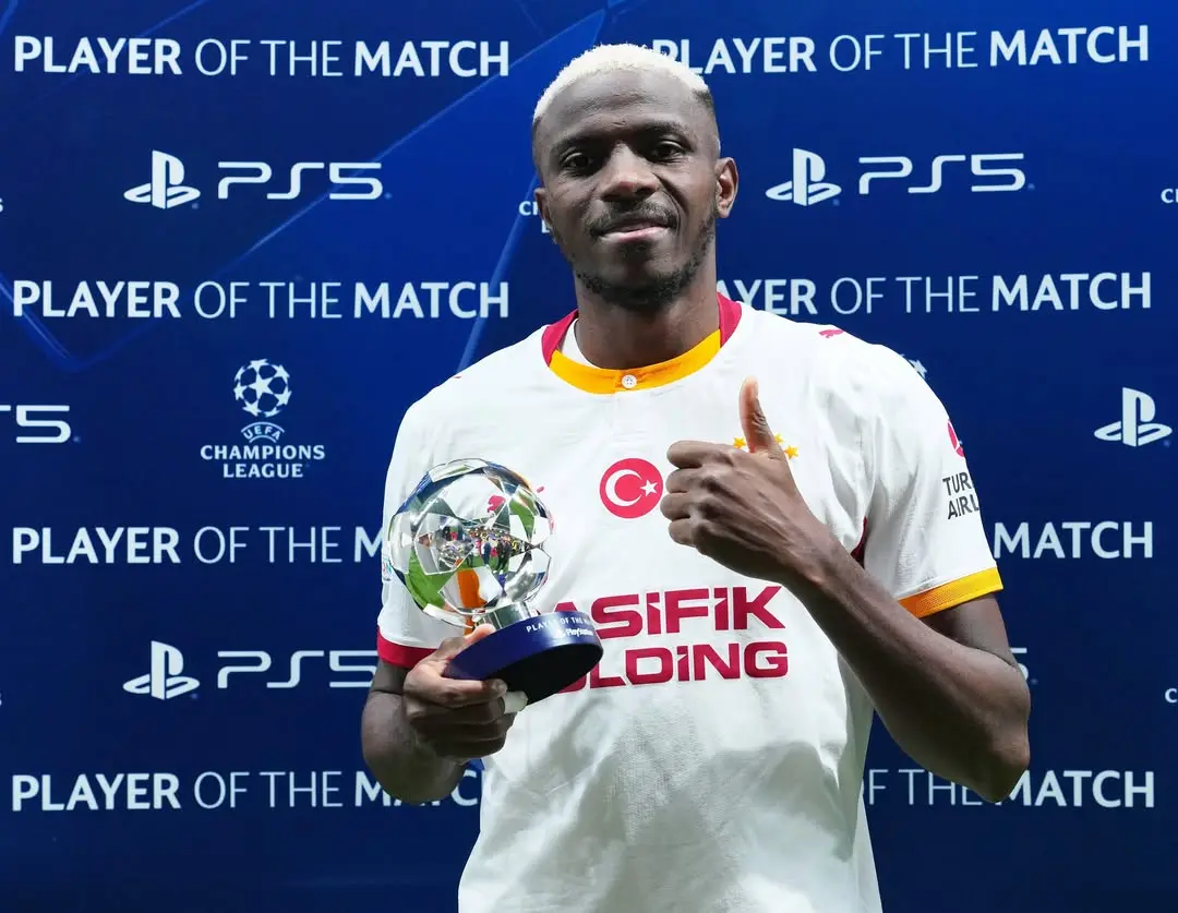 Galatasaray, Şampiyonlar Ligi'nde Maçların Oyuncusu Victor Osimhen'i Seçti