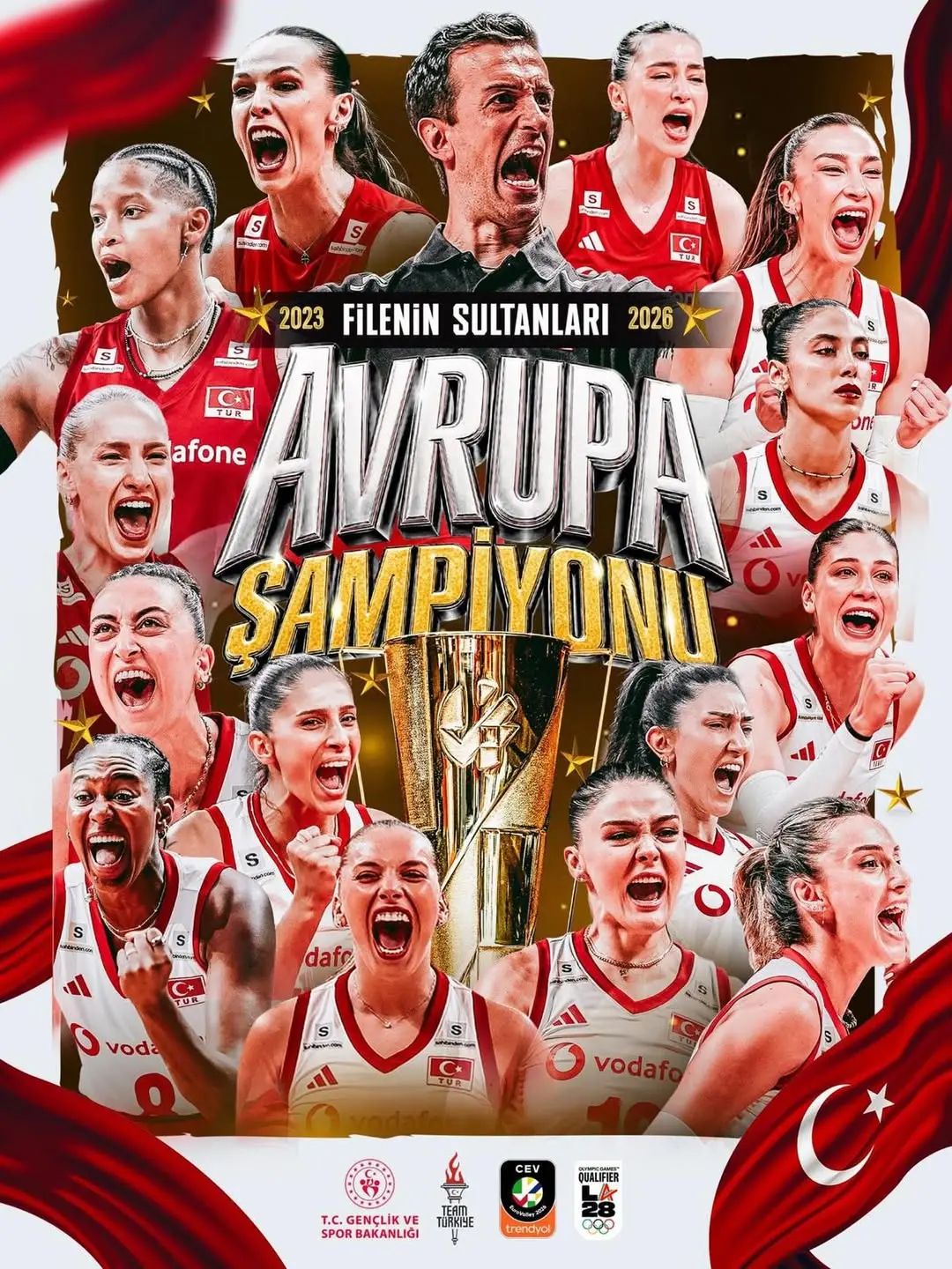 A Milli Kadın Voleybol Takımı Avrupa Şampiyonu Oldu