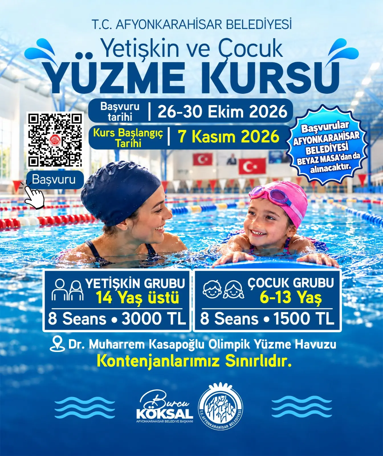 Afyonkarahisar'da Yüzme Kursları Başlıyor