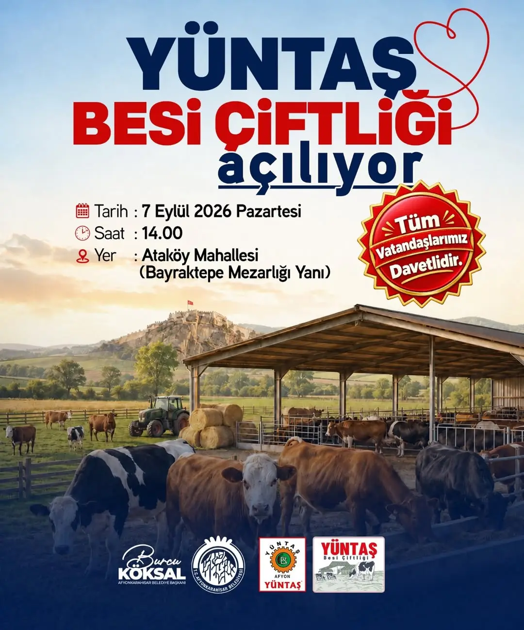 Afyonkarahisar Belediyesi YÜNTAŞ Besi Çiftliğini Açıyor