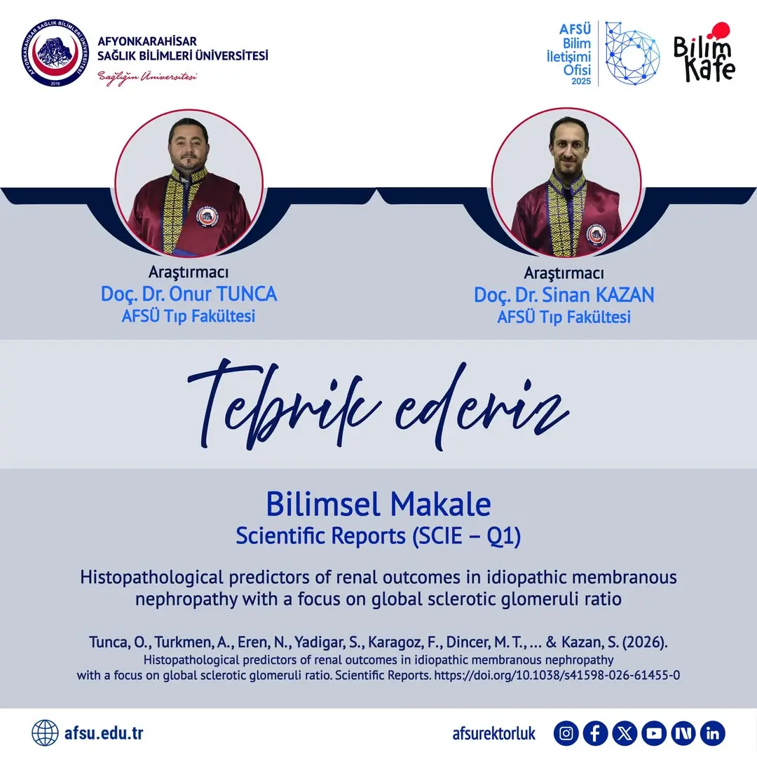 Akademik Başarı: Bilimsel Makale (Scientific Reports)