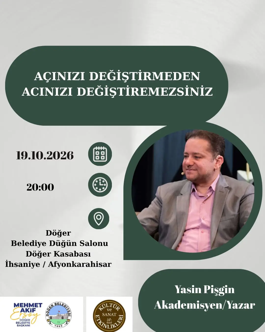 Döğer Belediyesi Kültür ve Sosyal Etkinlikleri Kapsamında Konferans Düzenliyor
