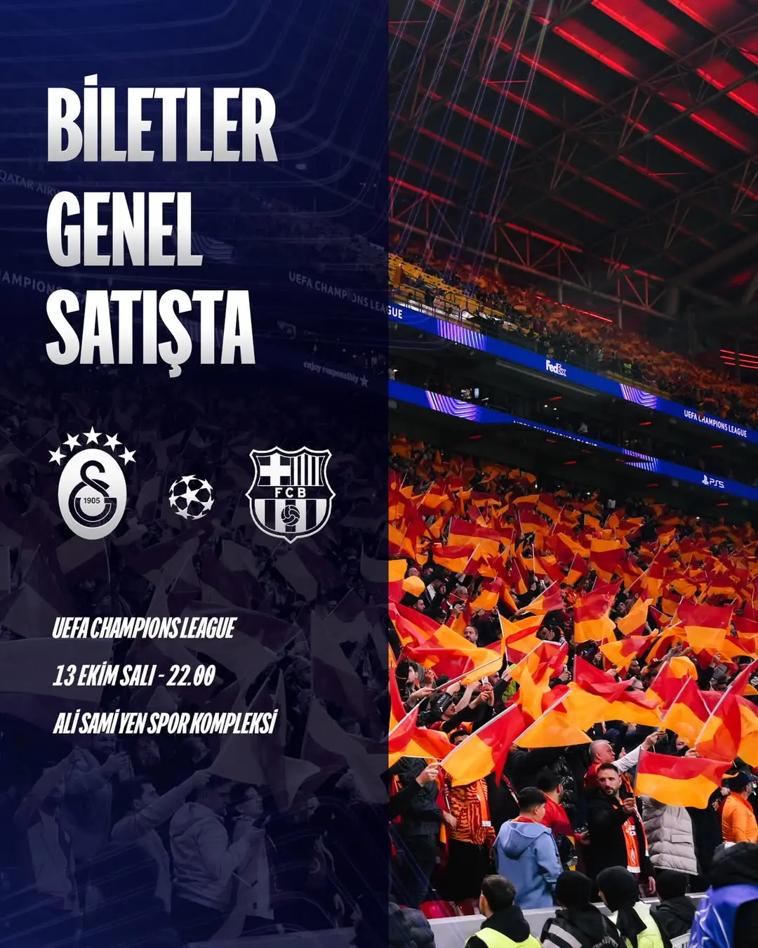 Galatasaray, FC Barcelona Maçı Biletleri Satışta!