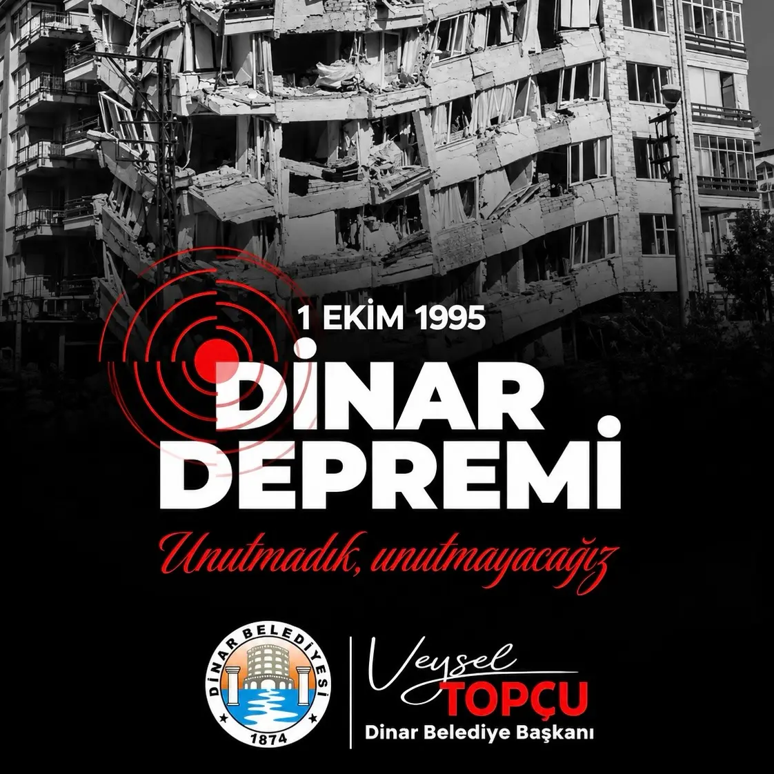 Dinar Depremi'nin 31. yılı anma etkinlikleri