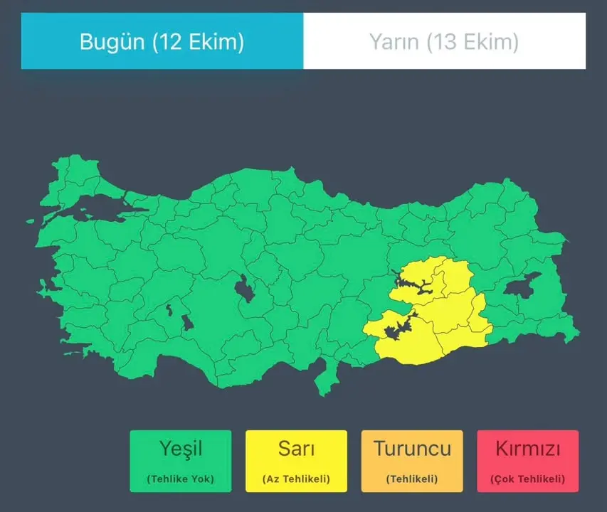 Meteoroloji Genel Müdürlüğü'nden Son Hava Durumu Uyarısı