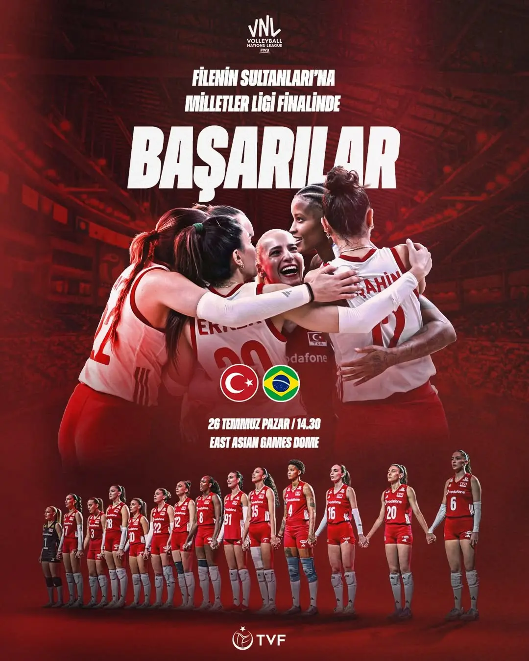 A Milli Kadın Voleybol Takımı 2026 VNL'de Şampiyonluk İçin Hazır