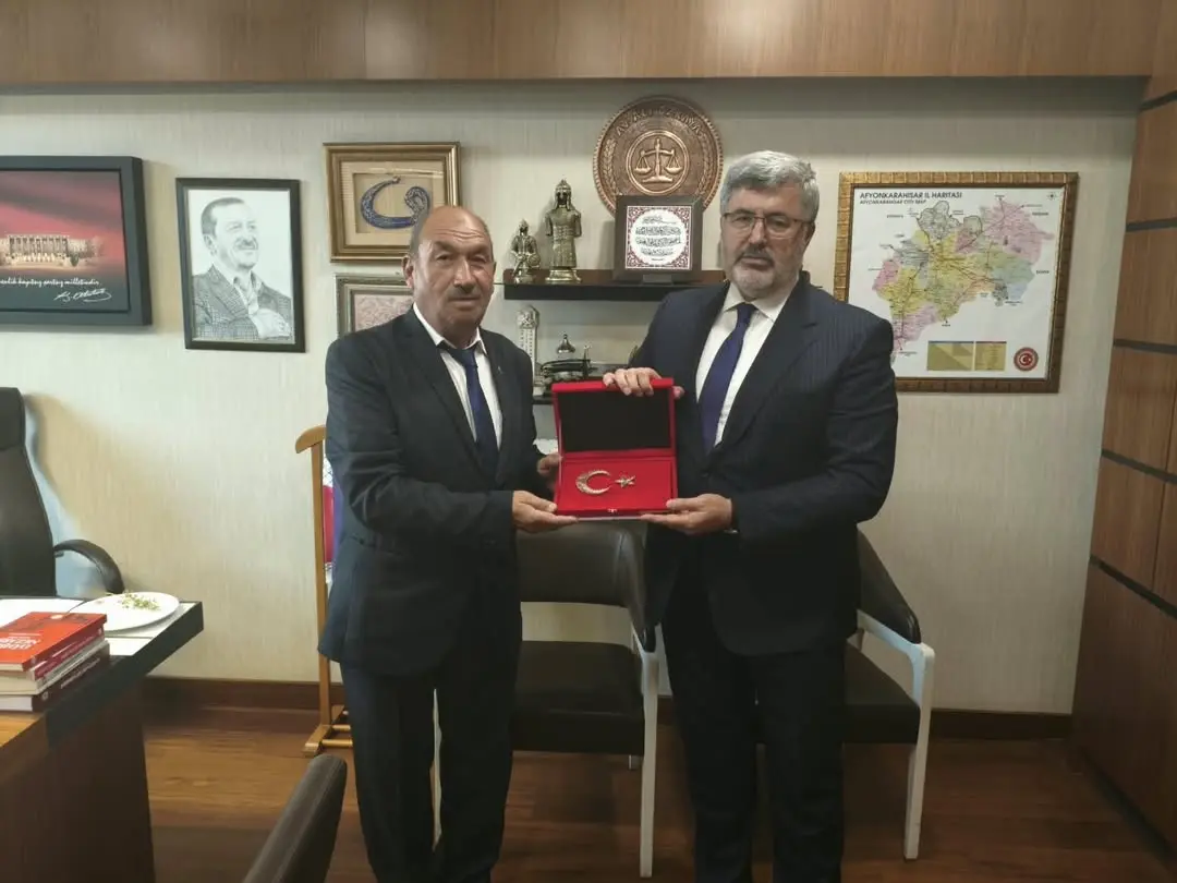 Ak Parti Milletvekili Ali Özkaya, İscehisar Seydiler Belediye Başkanı Adem Tokdemir'i Gazi Meclisinde Ağırladı