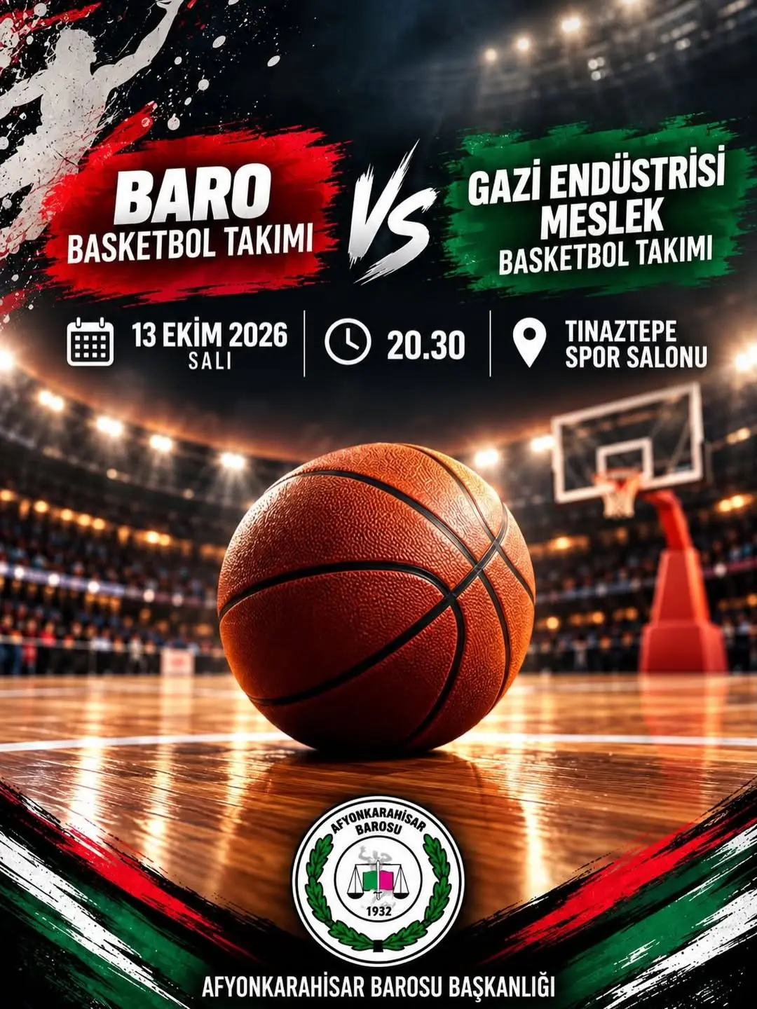 Afyonkarahisar Barosu Basketbol Takımı Yarın Maçta