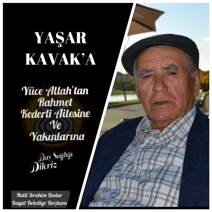 Bayat'ta cenaze ilanı yayımlandı