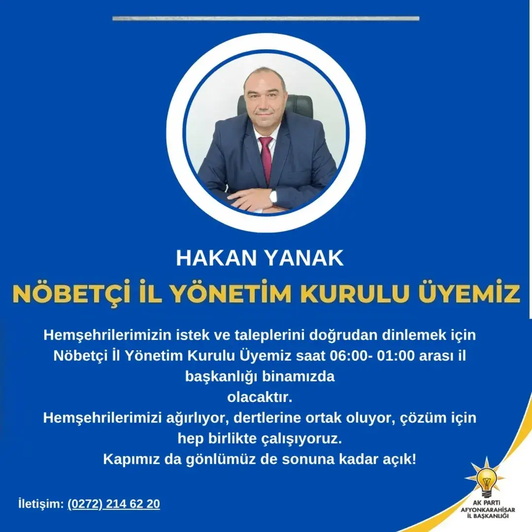 AK Parti Afyonkarahisar İl Başkanlığı'ndan Hemşehrilerle Buluşma