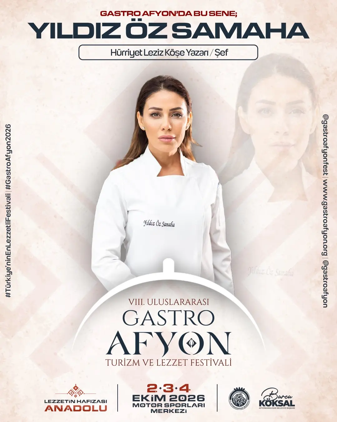 Gastro Afyon Festivali'nde Bu Yıl Şef Yıldız Öz Samaha Konuk Olacak