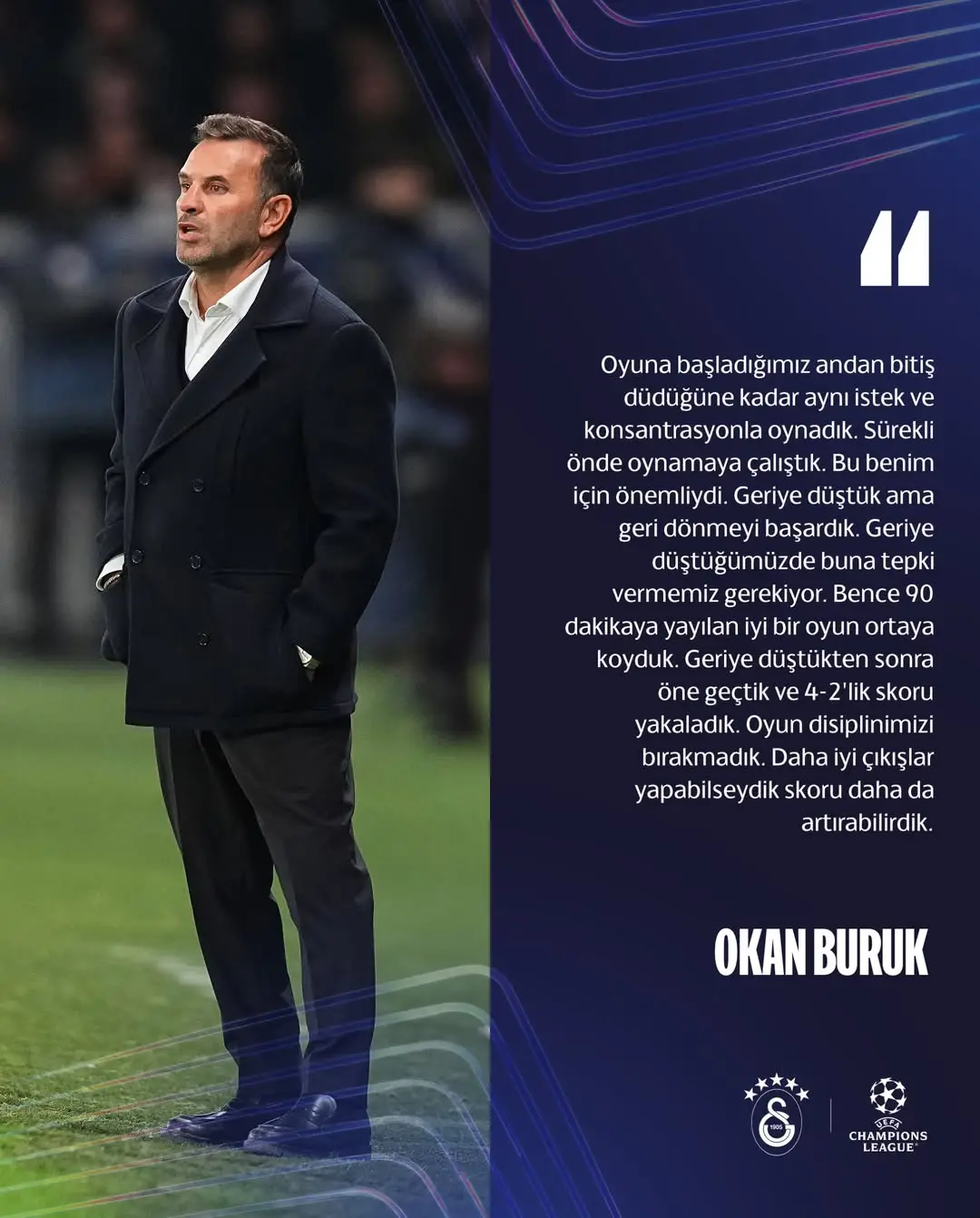 🎙️ Teknik Direktörümüz Okan Buruk’un karşılaşma sonrasında yaptığı açıklamaların tamamı...